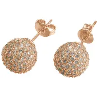 Heidemann Boucles d'oreilles 'Lucere' or rose / transparent