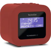 Technisat TECHNIRADIO 40 | Radio-réveil DAB+ avec minuteur de mise en veille et snooze | rouge