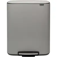 Brabantia Bo Poubelle à pédale 60l gris