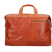 Spikes & Sparrow Cuir sac de voyage sac à épaule Bronco Weekender Brandy brun