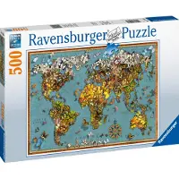 Ravensburger Puzzle 500 pièces - Mappemonde de papillons - - Paysage et nature - Mixte