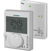 Siemens THERMOSTAT D'AMBIANCE SANS FIL 24H (RDJ100RF/SET), Thermostat, Blanc