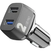 Cellularline Chargeur de Voiture Sans Câble 2 Ports USB 18 W Quick Charge