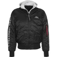 Alpha industries Veste mi-saison 'MA-1 D-Tec SE' gris / rouge / noir / blanc