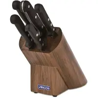 Arcos Bloc à couteaux avec 5 couteaux Universal 285700 Acier inoxydable et polyoxyméthylène couleur mangue Lot de 6 pièces et coffret cadeau