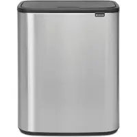 Brabantia Bo Touch Bin 2 x 30 Litres Inox Fingerprint Proof