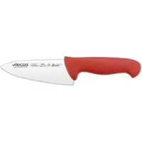 Arcos Couteau de chef couleur - Prof 292022 acier inoxydable nitrum et mangue ergonomique rouge lame en polypropylène et 15 cm, vitrine