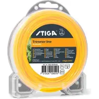 Stiga Câble pour débroussailleuse SP Square – 2,4 mm x 15 m – Nylon – Jaune (Herbicide, Fil de coupe + bobine de fil)