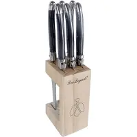 Amefa Ensemble de bloc à couteaux à steak 7 pcs Anthracite