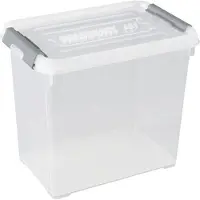 Curver Allibert boîte de rangement handy plus - clips gris - couvercle transparent - 9 l