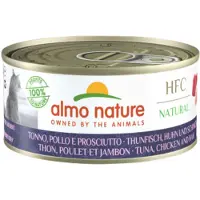 Almo Nature HFC Natural au thon, poulet et jambon pâtée pour chat (150 g)