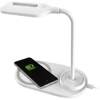 Platinet Lampe de bureau et chargeur mobile sans fil - 2 en 1