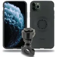 Tigra FitClic MountCase 2 Motorcycle Kit Apple iPhone 11 Pro Max, Support pour smartphone, Noir