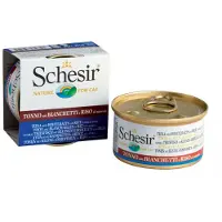 Schesir thon avec blanchailles (en bouillon) pâtée pour chat (boîte)