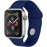 IMoshion Bracelet sport en silicone pour Apple Watch | 44/45/46/49 mm - Bleu foncé