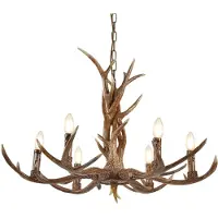 Searchlight Lampe suspendue en bois Stag Ø80