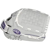 Rawlings Gant de softball Fastpitch Sure Catch Series Violet/Gris/Blanc Lancer main droite 12 pouces SCSB12PU-6/0 12 BSK/NFC