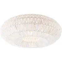 QAZQA Plafonnier rétro corde blanche rond - Lina