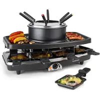 Klarstein Entrecote grill raclette fondue 1100W 8 personnes
