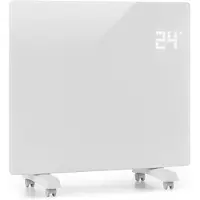 Klarstein Radiateur Electrique Mobile, Chauffage Electrique Mural 1000W à Faible Consommation d'Energie pour Maison, Salle de Bain, Convecteur, Radiateurs Electriques Silencieux, Thermostat, Roulettes