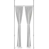 Umbra Anywhere Rod tringle à rideaux, tringle télescopique mobile, tringle à rideaux à pince, nickel, acier, 1012718-765-REM