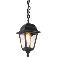 QAZQA Suspension d'extérieur classique noire IP44 - Capital