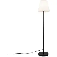 QAZQA Lampadaire d'extérieur noir avec abat-jour blanc 35 cm IP65 - Virginie