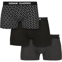 Urban Classics Boxers gris foncé / noir / blanc