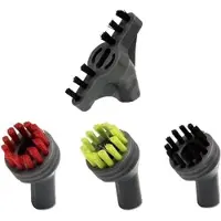 Bissell Tête de nettoyage à vapeur Kit de brosses Steam Shot, Nettoyeur vapeur : accessoires, Rouge, Vert, Noir, Gris