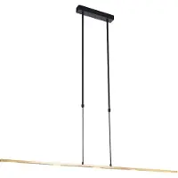 QAZQA Suspension noire avec or avec LED dimmable - Bold
