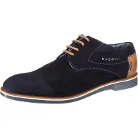 Bugatti Chaussure à lacets bleu nuit / marron