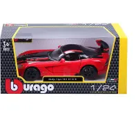 Bburago 1:24 Dodge Viper SRT10 ACR rouge et noir 18-22114
