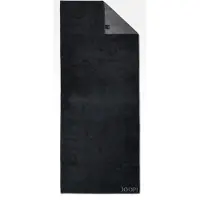 JOOP! Serviette de plage 'Doubleface' gris foncé / noir