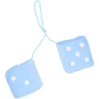 Race Sport Double Des En Peluche A Suspendre - Bleu Ciel - 7x7cm
