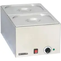Casselin Bain-marie en inox avec 1, 2 ou 3 bacs avec thermostat de sécurité, version:2 bacs