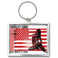 Rock Off Motley Crue Porte-Clés Métal Red White & Crue