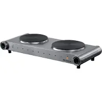 Ariete Plaque de cuisson double en acier inoxydable