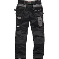 Scruffs & Tramps Pantalon de travail avec poches holster "Pro Flex", noir taille 110 long