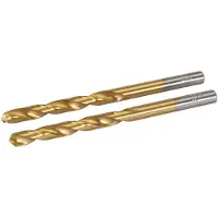 Silverline Jeu de 2 mèches en acier rapide HSS titanées - 6,0 mm