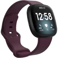 IMoshion Bracelet en silicone pour le Fitbit Versa 4/ 3 / Sense (2) - Rouge foncé