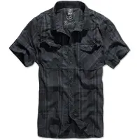 Brandit Chemise 'Roadstar' bleu-gris / noir