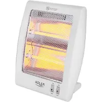 Adler Chauffage 800 W, FOX AD 7709, 2 niveaux de puissance, blanc, 29,5 x 14,5 x 34,3 cm