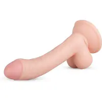 Huismerk Vince - gode ceinture avec testicules - 19,5 cm - couleur chair