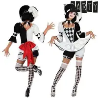 Atosa Harlequin Costume Blanc XL Enfants