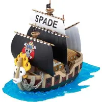 Bandai One Piece Model Kit Barco Spade Pirates Ship Figure 15 Cm Doré