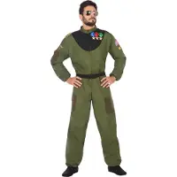 Atosa Pilot Costume Vert XL Enfants