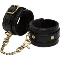 Fifty Shades of Grey - menottes de cheville - cuir noir