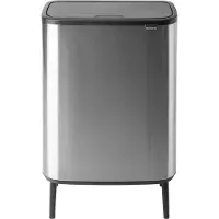Brabantia Poubelle Bo Touch Bin Hi - 60 L - Acier mat anti-traces de doigts