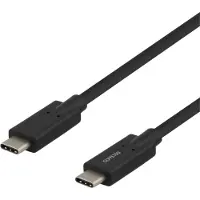 Deltaco Câble USB-C - USB-C, 5Gbit/s, 5A, 2M, noir