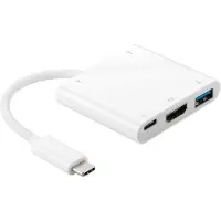 Goobay 71431 (USB-C, 5 ports), Station d’accueil + hub USB, Blanc